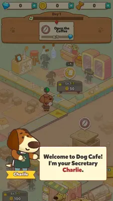 Dog Cafe Tycoon android App screenshot 0