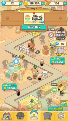 Dog Cafe Tycoon android App screenshot 1